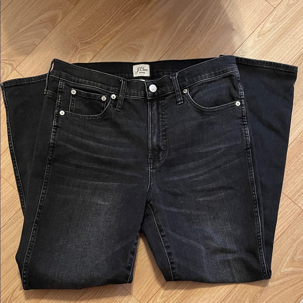 J. Crew Women's 9” Vintage Straight Rinsed Black Jeans